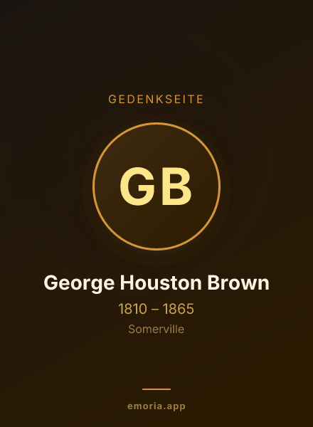 Gedenkportrait von George Houston Brown