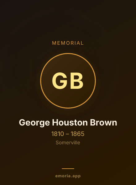 Memorial portrait of George Houston Brown