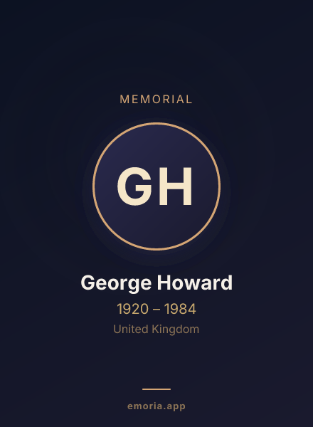 Memorial portrait of George Howard