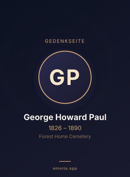 Gedenkportrait von George Howard Paul