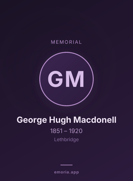 Memorial portrait of George Hugh Macdonell