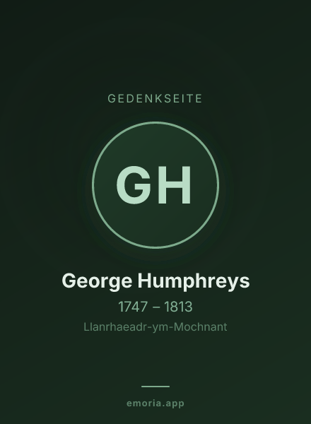 Gedenkportrait von George Humphreys