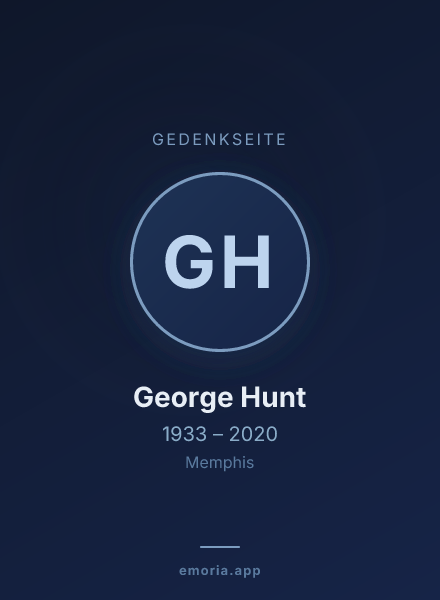 Gedenkportrait von George Hunt
