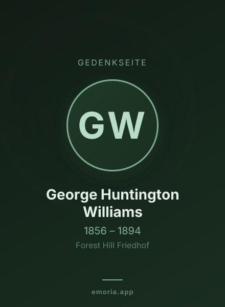Gedenkportrait von George Huntington Williams