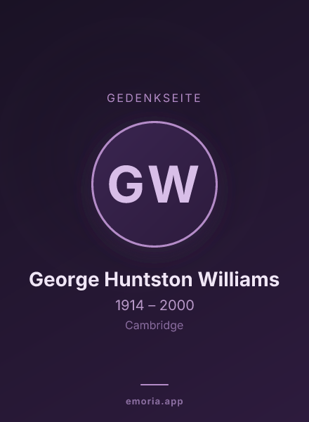 Gedenkportrait von George Huntston Williams
