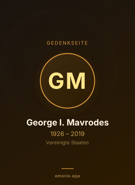 Gedenkportrait von George I. Mavrodes