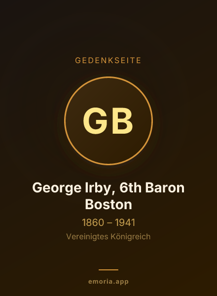 Gedenkportrait von George Irby, 6th Baron Boston