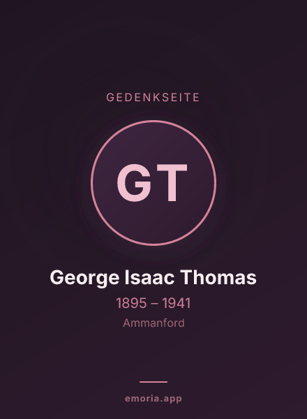 Gedenkportrait von George Isaac Thomas