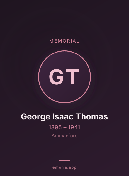 Memorial portrait of George Isaac Thomas