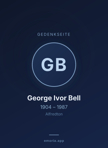 Gedenkportrait von George Ivor Bell