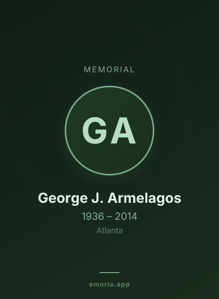 Memorial portrait of George J. Armelagos