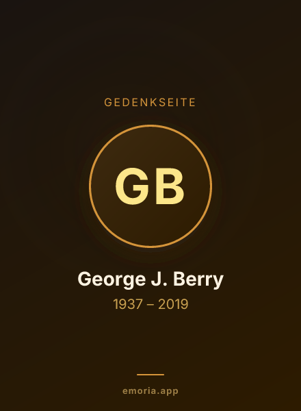 Gedenkportrait von George J. Berry