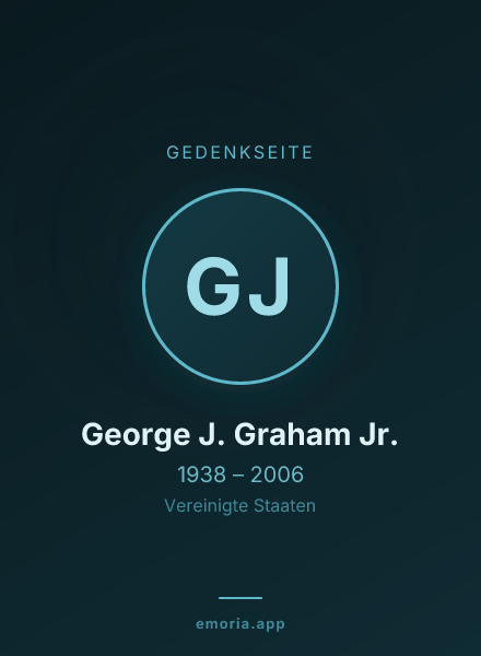 Gedenkportrait von George J. Graham Jr.