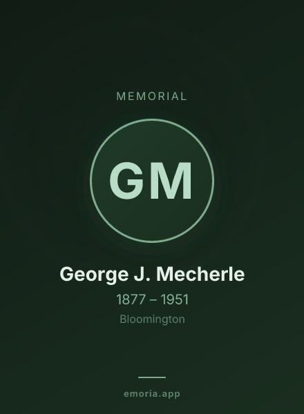 Memorial portrait of George J. Mecherle