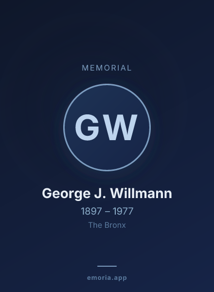 Memorial portrait of George J. Willmann