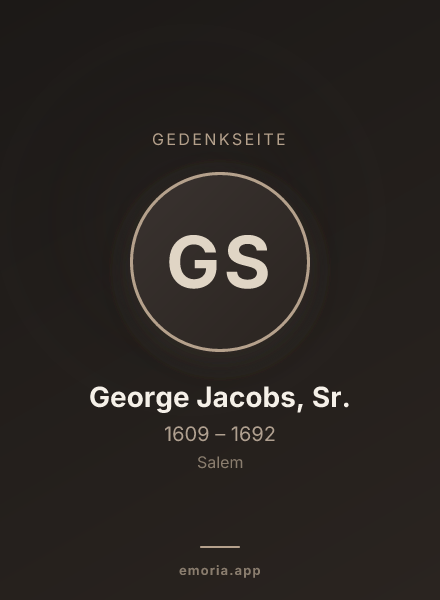 Gedenkportrait von George Jacobs, Sr.