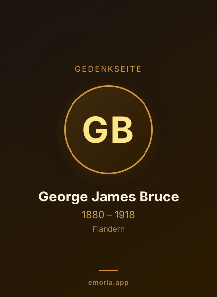 Gedenkportrait von George James Bruce