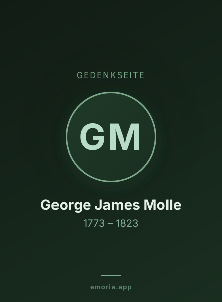 Gedenkportrait von George James Molle