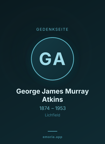 Gedenkportrait von George James Murray Atkins