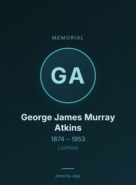 Memorial portrait of George James Murray Atkins