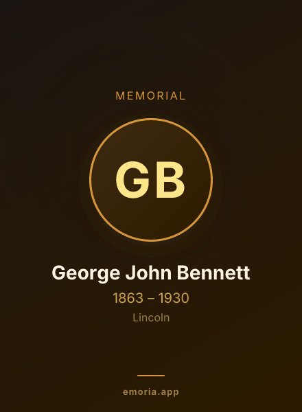 Memorial portrait of George John Bennett