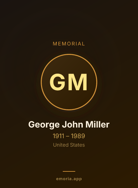 Memorial portrait of George John Miller