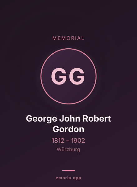 Memorial portrait of George John Robert Gordon