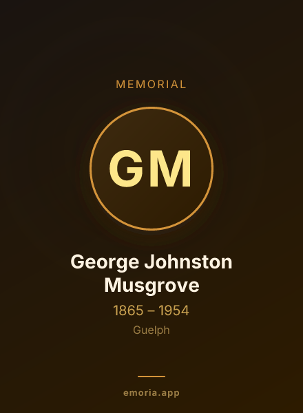 Memorial portrait of George Johnston Musgrove
