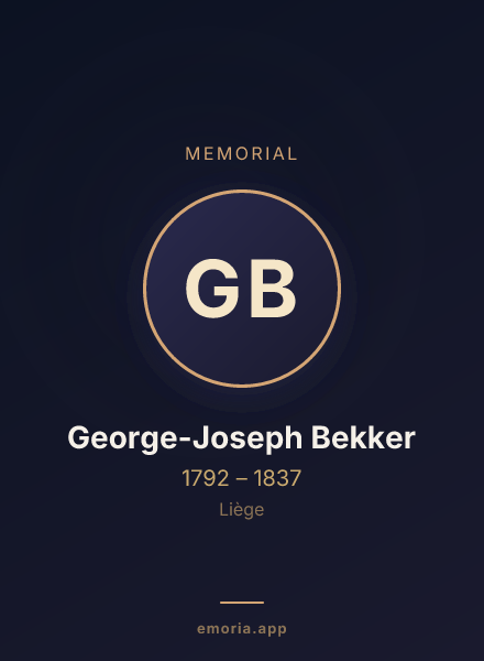 Memorial portrait of George-Joseph Bekker