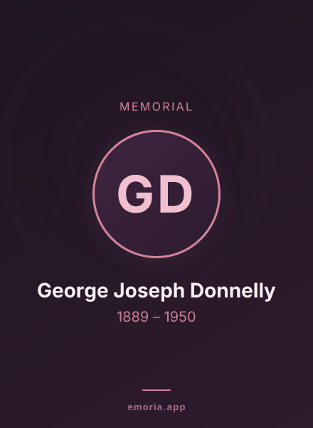 Memorial portrait of George Joseph Donnelly