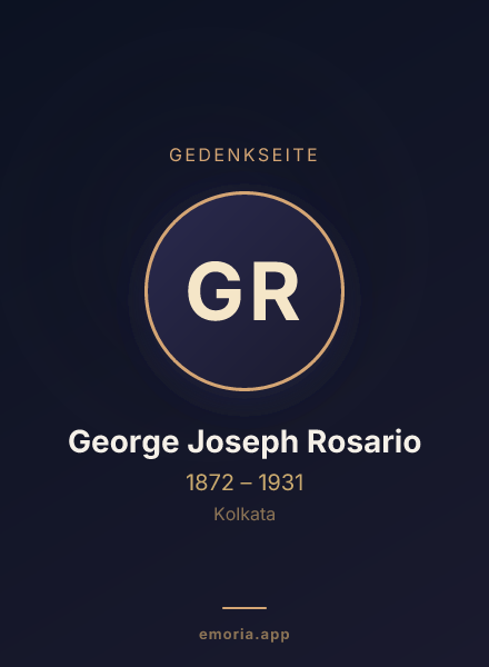 Gedenkportrait von George Joseph Rosario