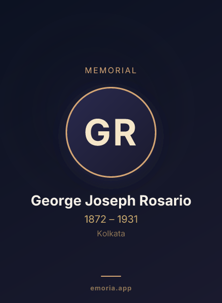 Memorial portrait of George Joseph Rosario