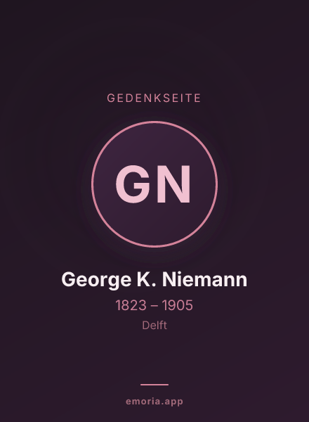 Gedenkportrait von George K. Niemann