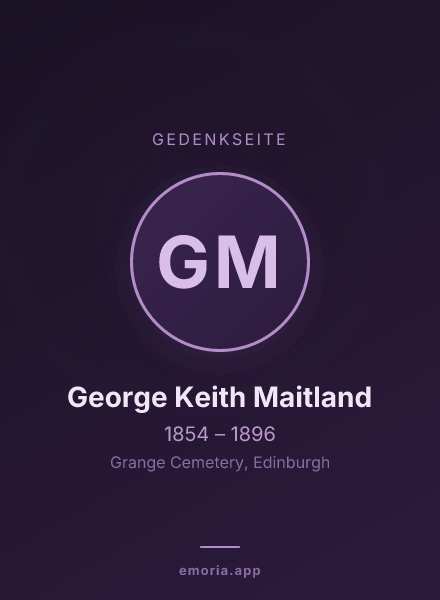 Gedenkportrait von George Keith Maitland