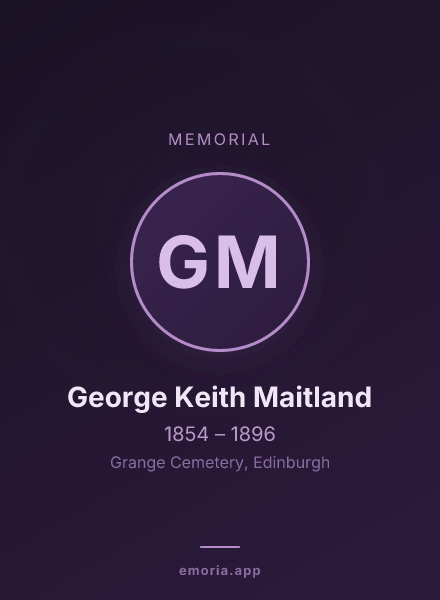 Memorial portrait of George Keith Maitland