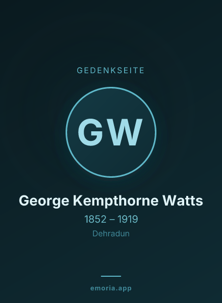 Gedenkportrait von George Kempthorne Watts