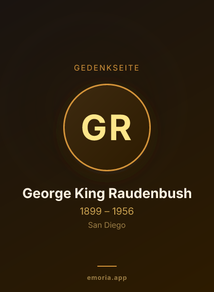 Gedenkportrait von George King Raudenbush