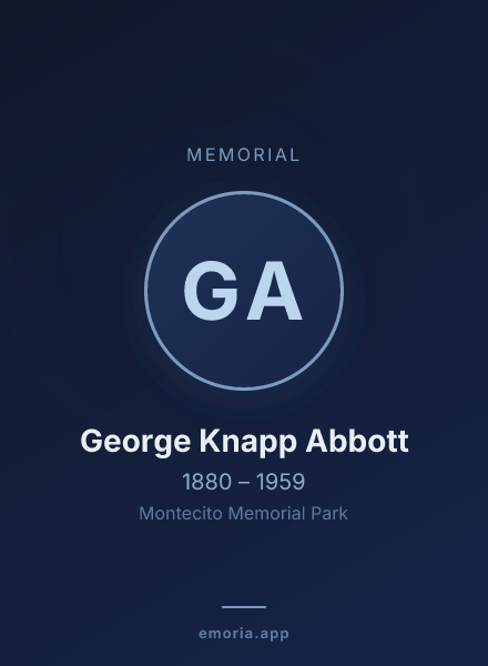 Memorial portrait of George Knapp Abbott