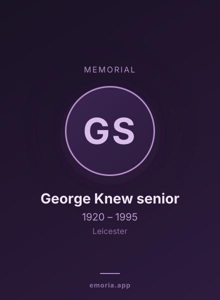 Memorial portrait of George Knew senior