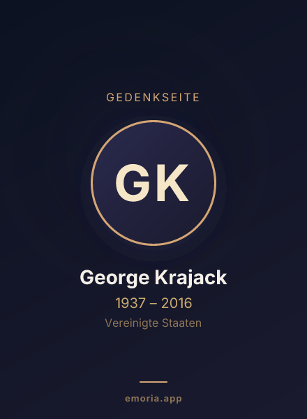 Gedenkportrait von George Krajack