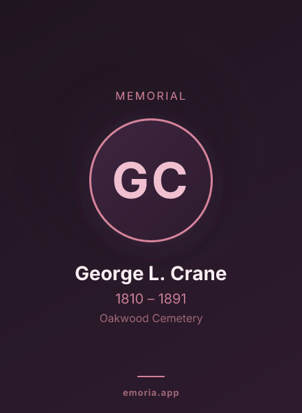 Memorial portrait of George L. Crane