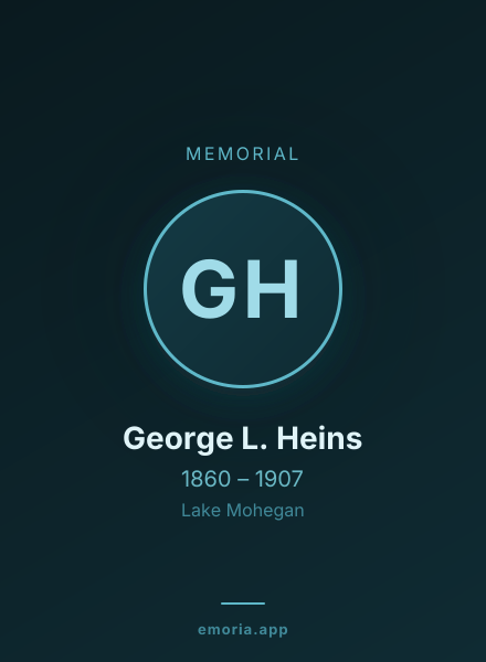 Memorial portrait of George L. Heins