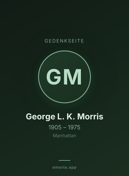 Gedenkportrait von George L. K. Morris