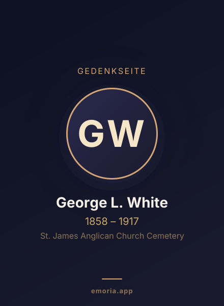 Gedenkportrait von George L. White