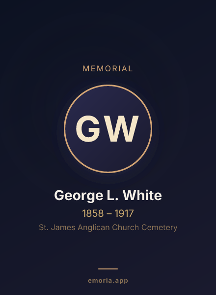 Memorial portrait of George L. White