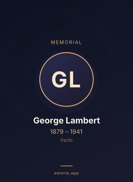 Memorial portrait of George Lambert