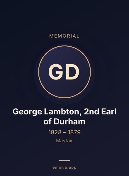 Memorial portrait of George Lambton, 2nd Earl of Durham