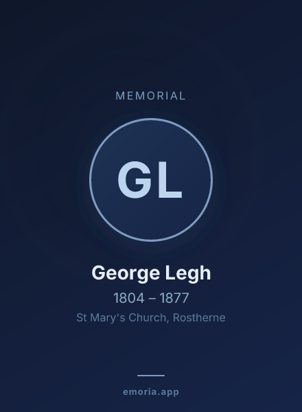 Memorial portrait of George Legh