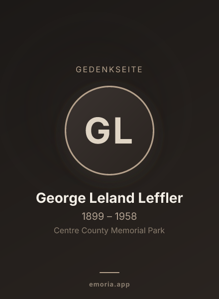 Gedenkportrait von George Leland Leffler