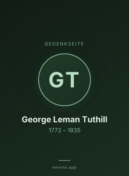 Gedenkportrait von George Leman Tuthill